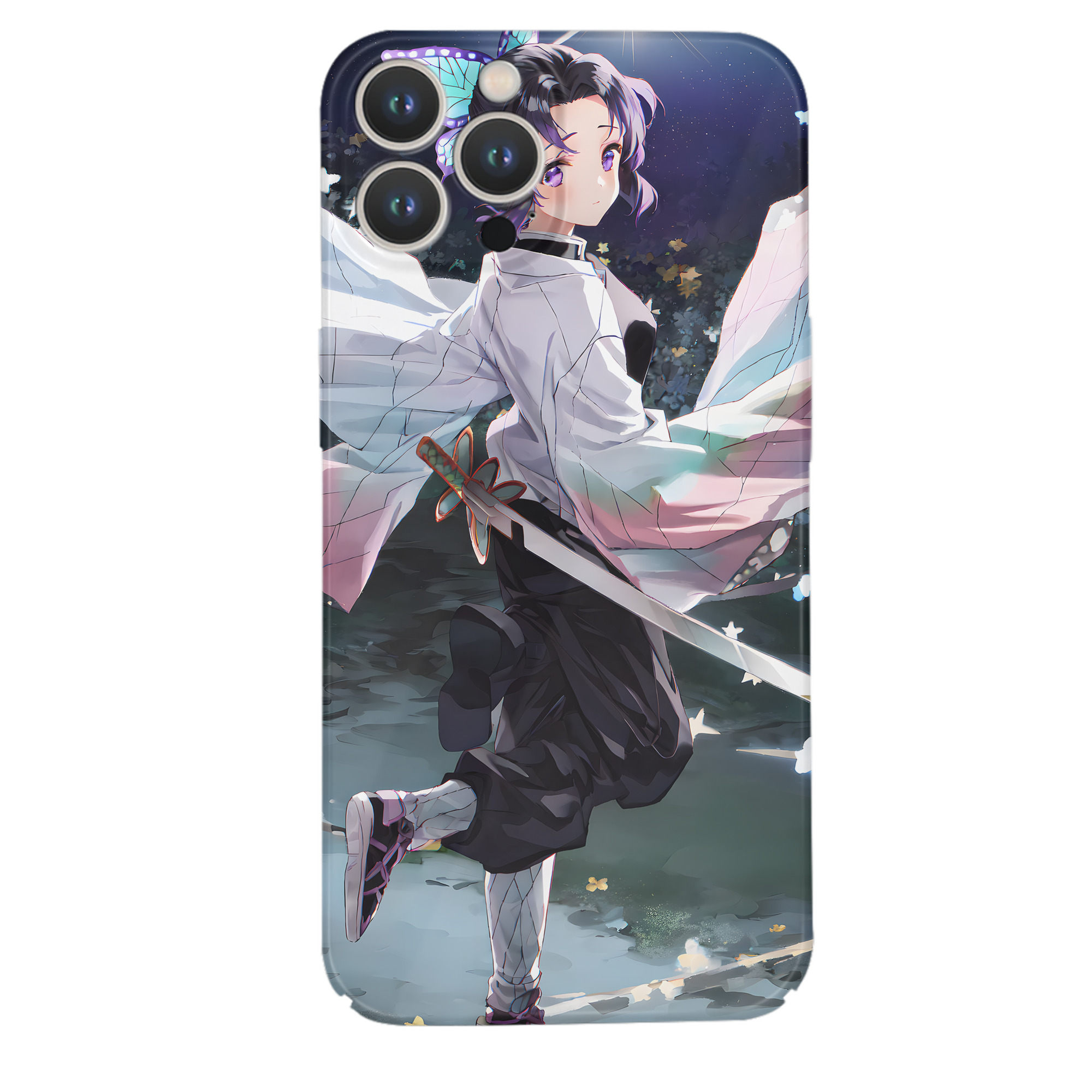 （画像用） 鬼滅の刃（きめつのやいば）蟲柱-胡蝶 しのぶ／こちょう しのぶ Kochou Shinobu 【iPhone 14シリーズ対応】ハードケース